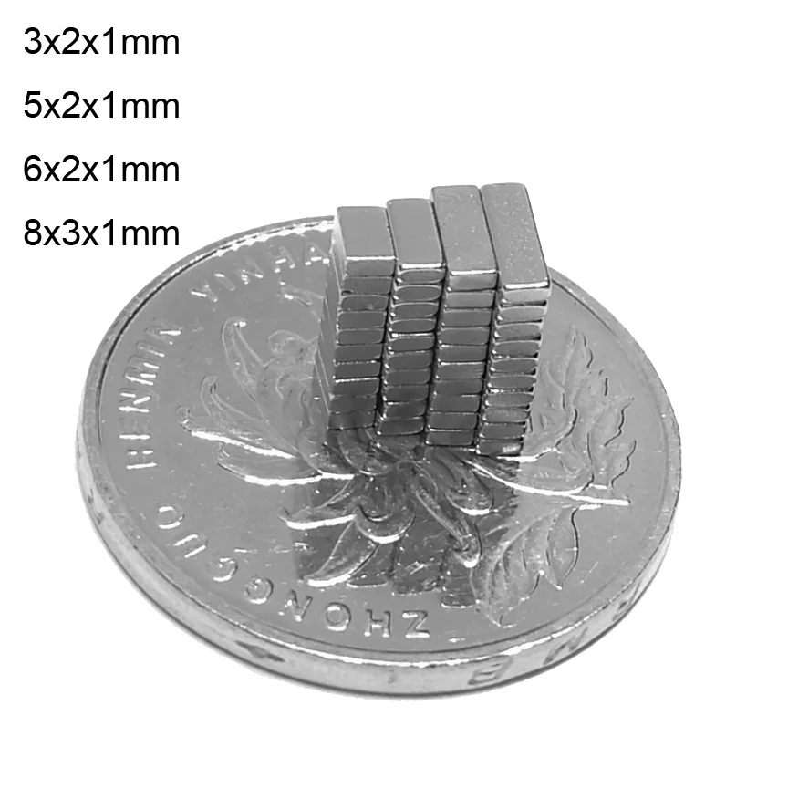 Неодимовый магнит 3x2x1 5x2x1 8x3x1 N35 3*2*1 постоянный мощный NdFeB 5*2*1 8*3*1 | Обустройство дома
