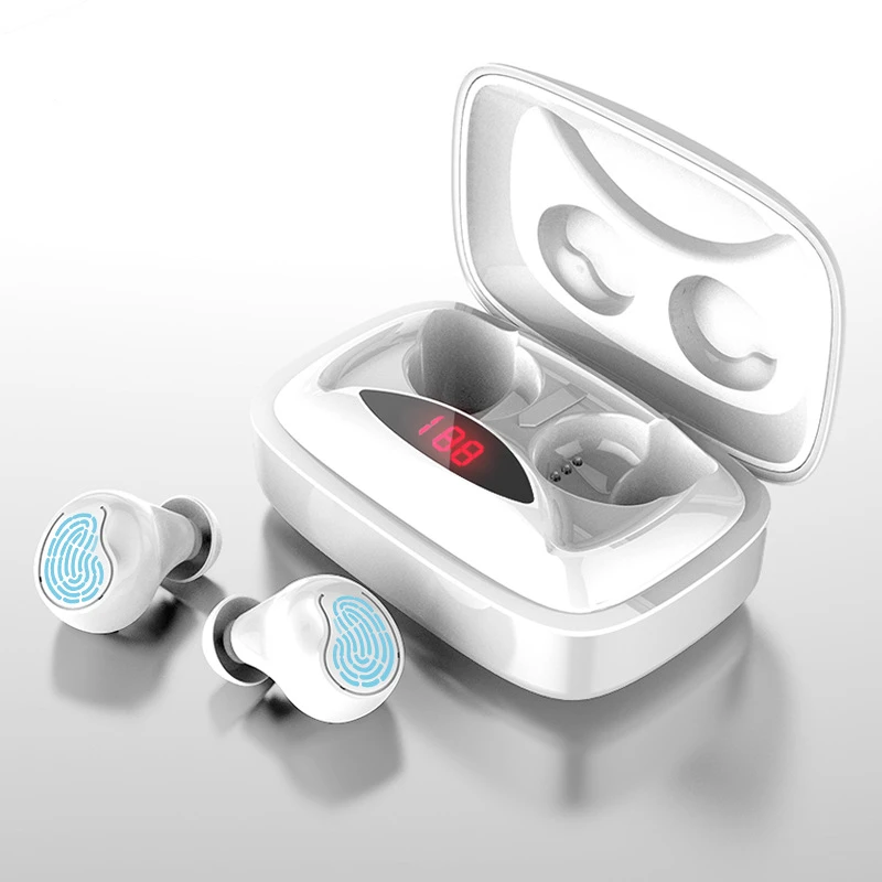 IPX7 водонепроницаемые TWS настоящие беспроводные bluetooth-наушники с HD микрофоном CVC8.0 шумоподавление HIFI двойная музыкальная игровая гарнитура - Цвет: B