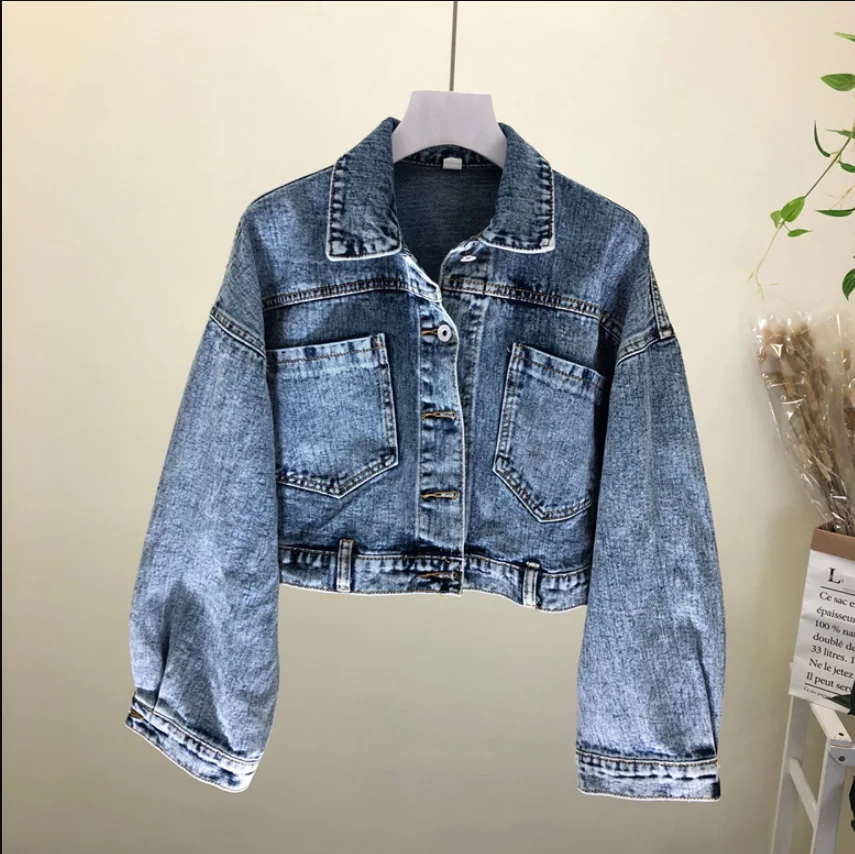 Весна 2020 новые женские тяжелые бахрома из цепочек потертые джинсы короткая