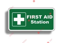 creative first aid station sticker vinyl 1st rescue safety decal rescue green emergency motorcycle acing helmet stickers