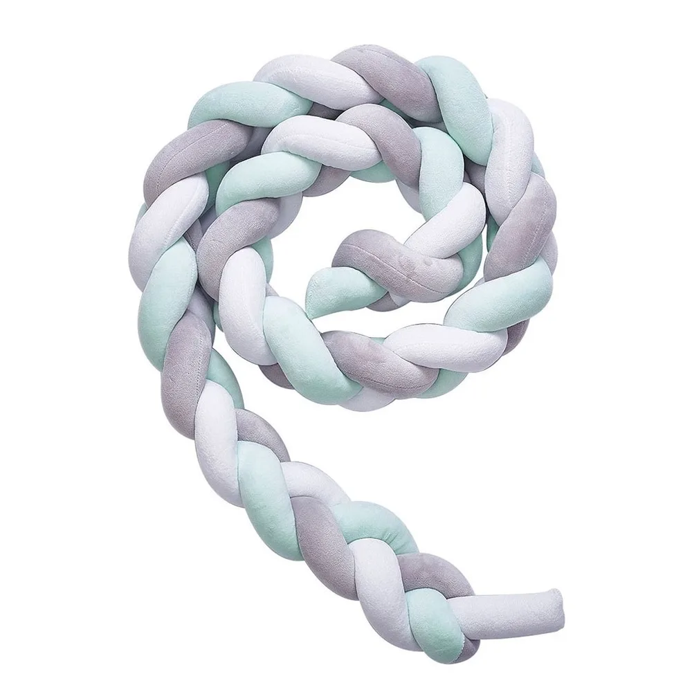 1 м детская кровать бампер оплетка узел подушка для младенца кроватка декор