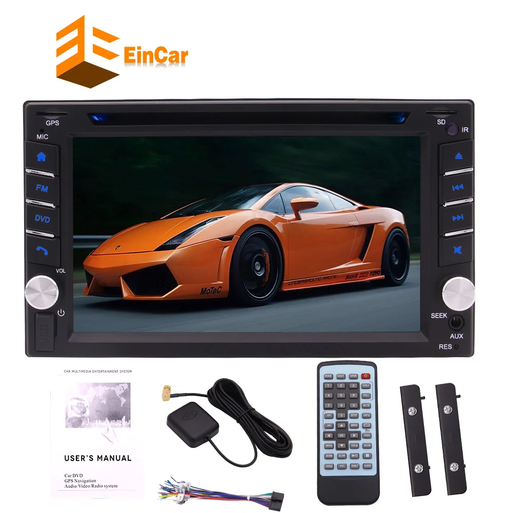 

6.2Inch Car GPS Navigation Radio DVD Player Double 2 DIN Stereo Bluetooth Touch Screen In Dash Head Unit SAT NAV Map AUX USB