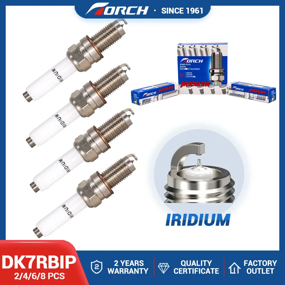 

2/4/6/8PCS Iridium Platinum Spark Plug DK7RBIP for Candle PZKER7A8EGS 04E905612 04E-905-612 for Ignition Plug Spark Plug
