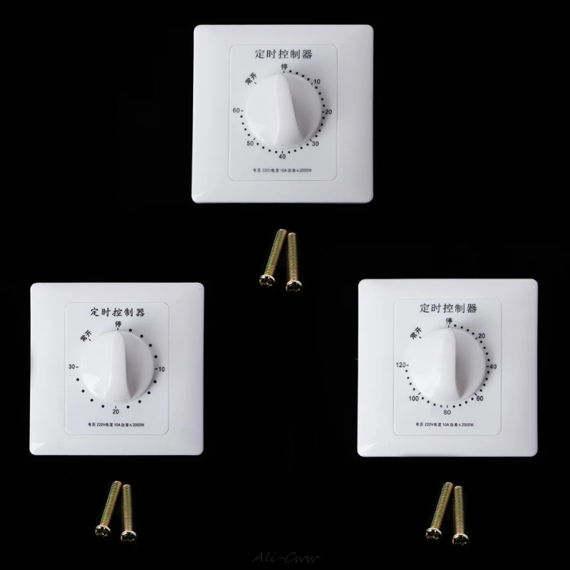 

AC 220V 30/60/120 Min Timer Switch Pump Mechanical Countdown Control Interruptor