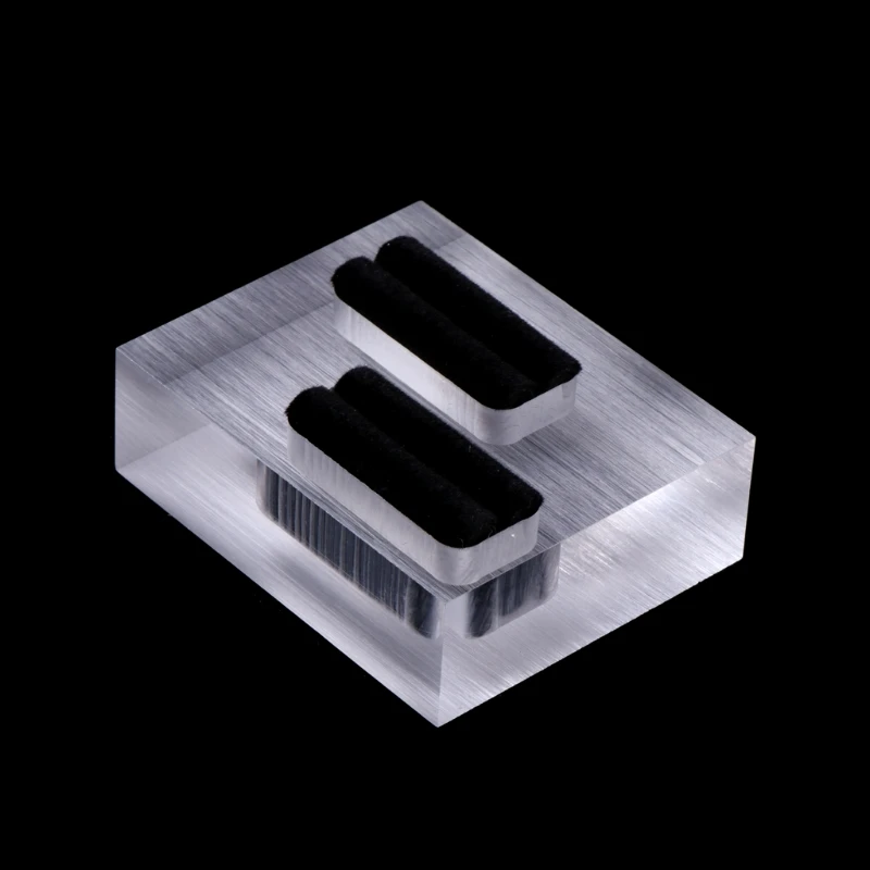 Прозрачные Акриловые Двойные Кольца Дисплей Стенд ювелирный магазин Держатель