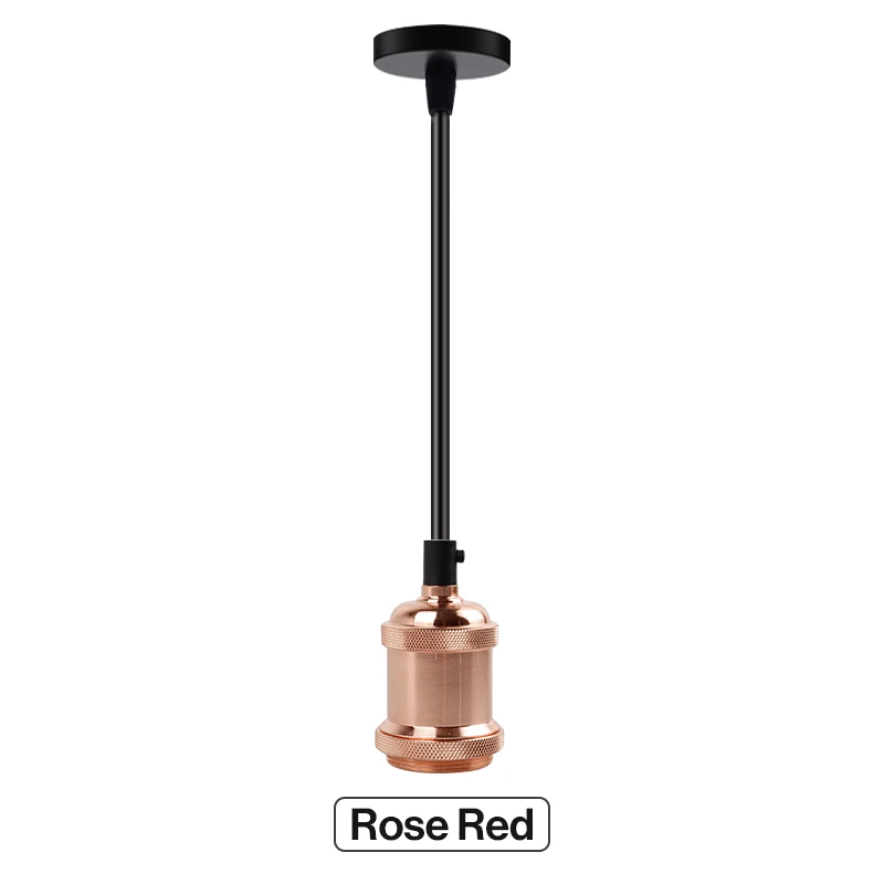 Rose Red Set KARWEN винтажный держатель лампы edison E27 винтовая лампа база 110 В 220 В алюминиевая световая розетка промышленная Ретро фурнитура держатель лампы подвесной светильник - Цвет: Rose Red Set