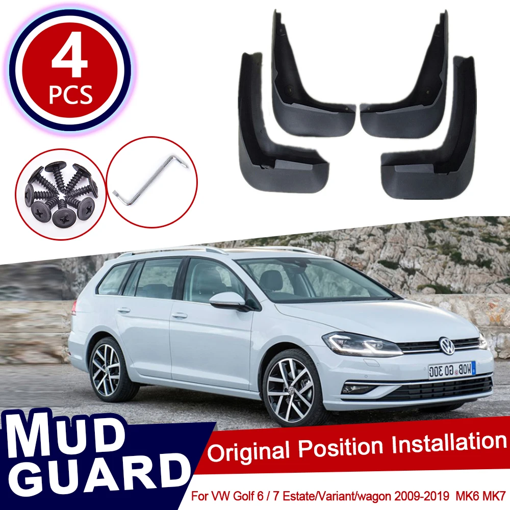 

for VW Golf 6 7 MK6 MK7 Estate Variant wagon 2009~2019 Car Mud Flaps Mudguard Splash Guards Fender Mudflaps 2015 2016 2017 2018