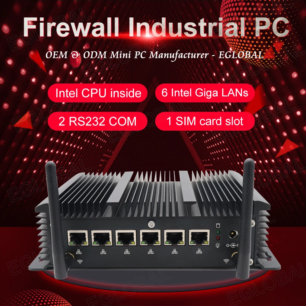 Промышленный компьютер EGLOBAL G7 со слотом для SIM-карты поддержка DB9 RS232 COM i3 i5 7-го