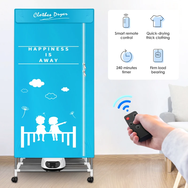 

Portable Electric Clothes Dryer Mini Folding Warm Air Baby Cloth Drying Machine Heater Hanger Wardrobe Laundry Clothing Rack EU