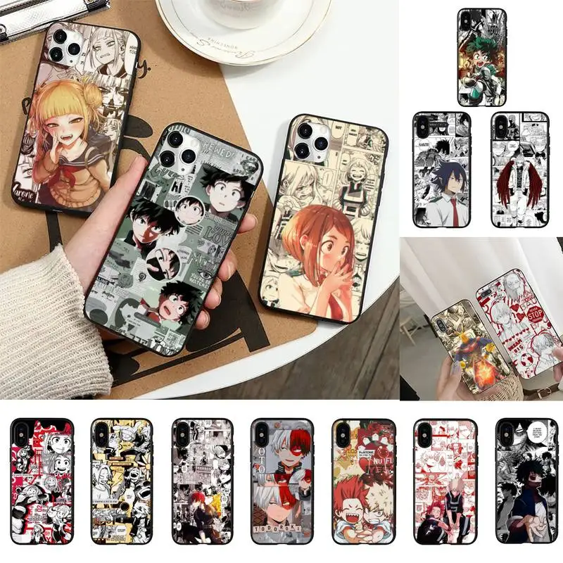 

YNDFCNB My Hero Academia Phone Case for iPhone 11 12 13 mini pro XS MAX 8 7 6 6S Plus X 5S SE 2020 XR case