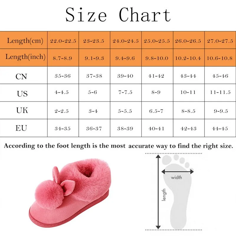 

Dropship Fashion Winter Warm Cotton Rabbit Ear Home Indoor Slippers Shoes 2021 Women's Cute Plus Plush Slippers Ladies Gifts