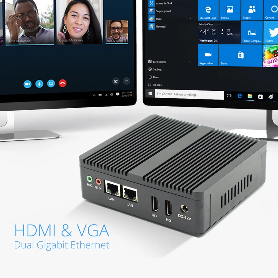 2 * Lan HDMI дешевый Topton Мини ПК Intel N3160/J3160 Windows 10 Pro Pfsense AES NI мини компьютер HD Graphics TV