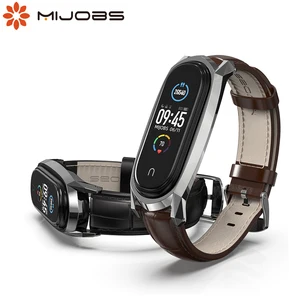 Ремешок из натуральной кожи для Mi Band 6, браслет для Xiaomi Correas согнутый 5, браслет для Miband 3 4 5, браслет, браслет с NFC