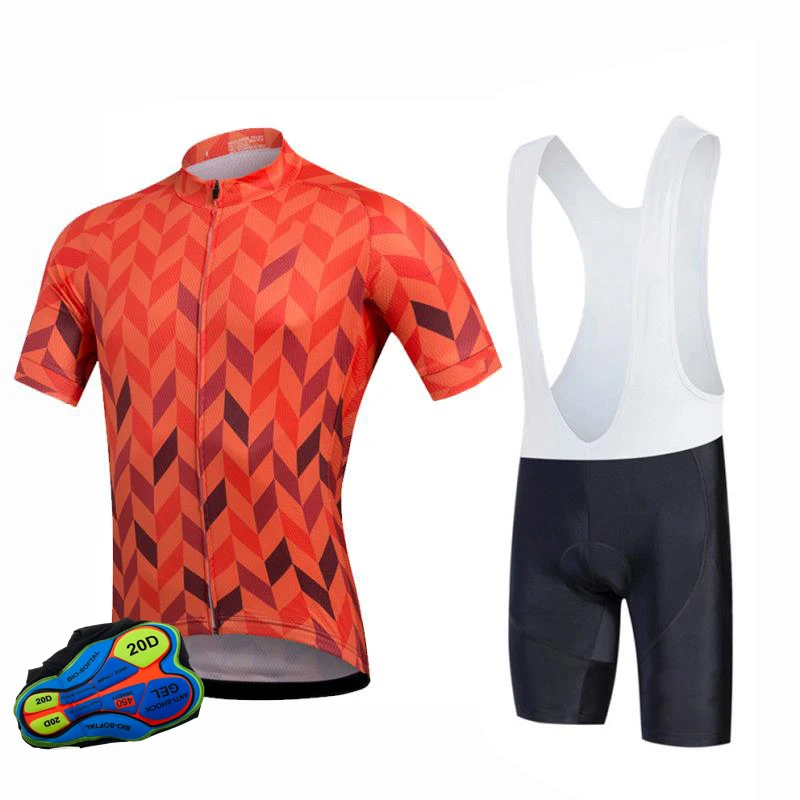 

Quick Drying Bike Jerseys And Bib-shorts Pro Team Cycling Sets With Gel 20D Padding MTB Suits Racing Bicycle Sportswear For Men
