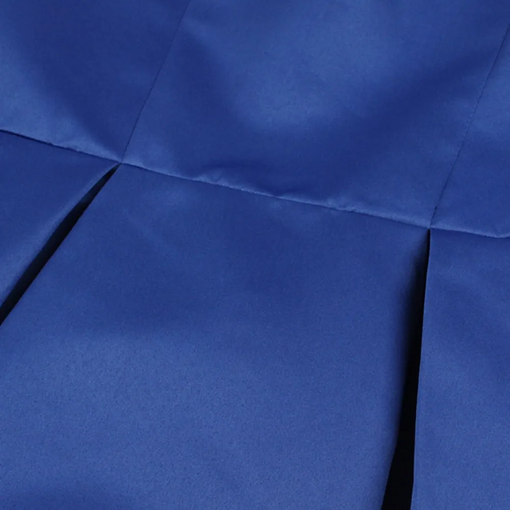 Женское вечернее платье Elagant синее длинное макси без рукавов с v образным вырезом