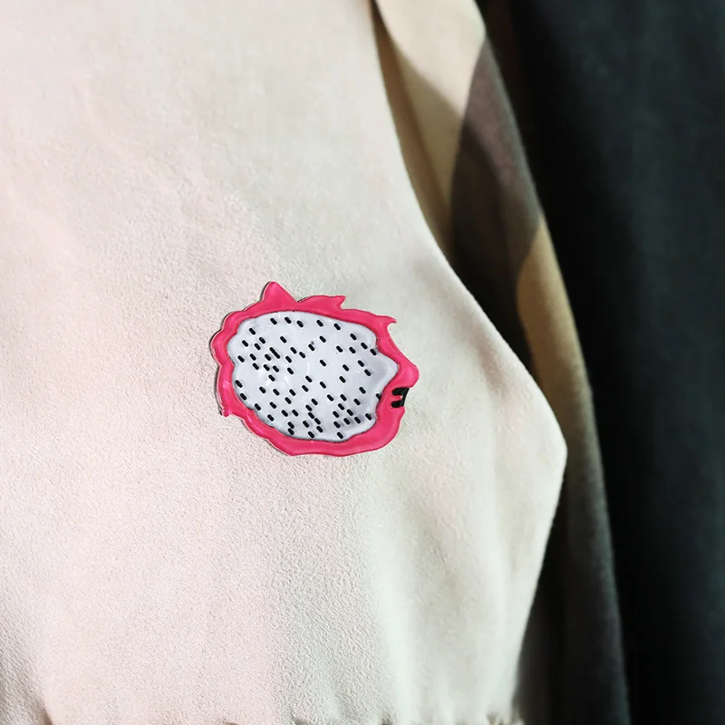 Blucome Vivid Pitaya Dragon броши в форме фруктов булавка женская детская одежда аксессуары