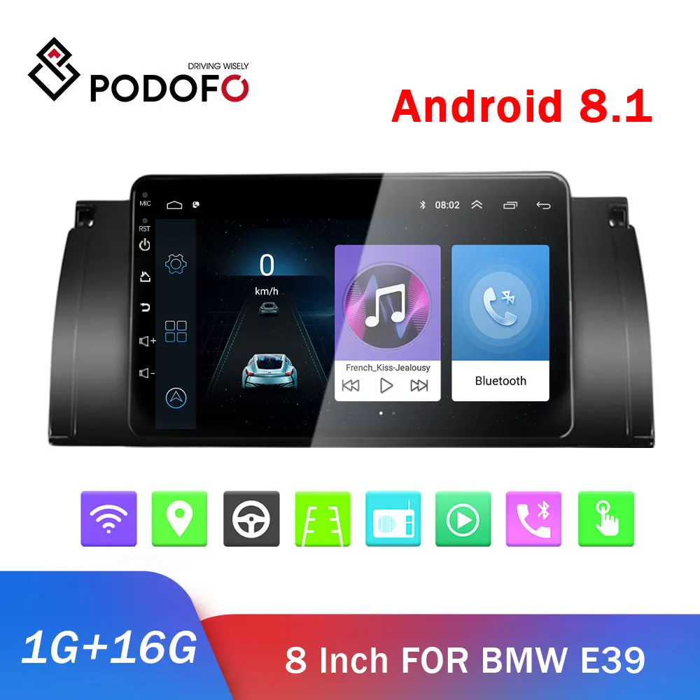 Автомобильный мультимедийный плеер Podofo 2din Android GPS навигация Wi-Fi Bluetooth стерео |