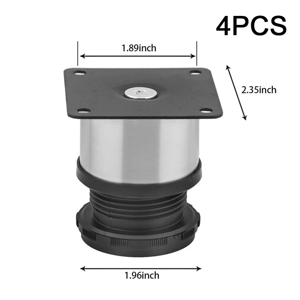 

4pcs Stainless Steel Cabinet Leg Adjustable Furniture Feet Shelves Sofa Wardrobe Bed Protective Legs For DIY Hotel Household