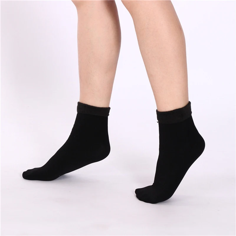 Warm Female Male Socks Thicken Thermal Wool Cashmere Snow Winter Unisex Seamless Velvet Boots Floor Sleeping | Женская одежда