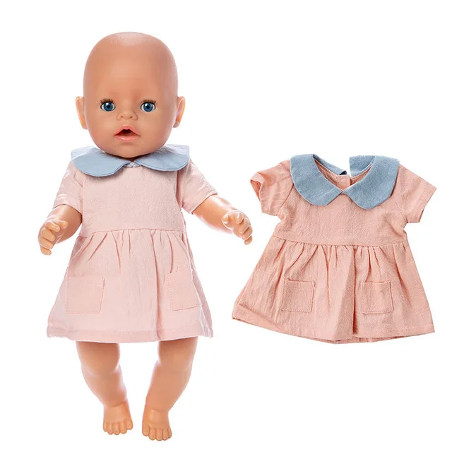 Кукольное платье подходит для кукол-младенцев 43 см Одежда новорожденных и