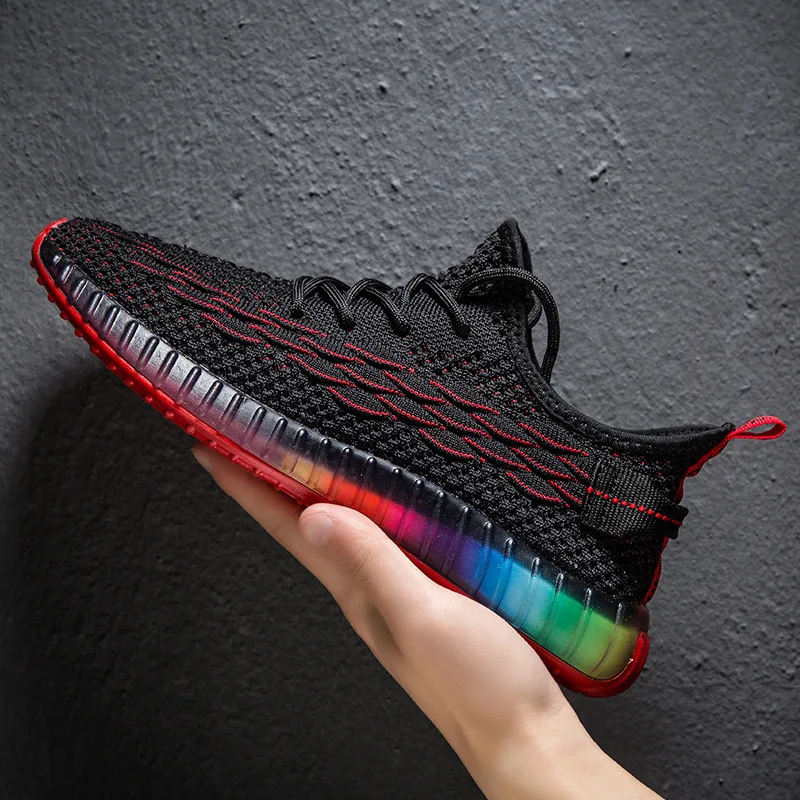 Новые кроссовки мужские 2019 спортивные уличные дышащие с принтом 4D Hombre Zapatillas |