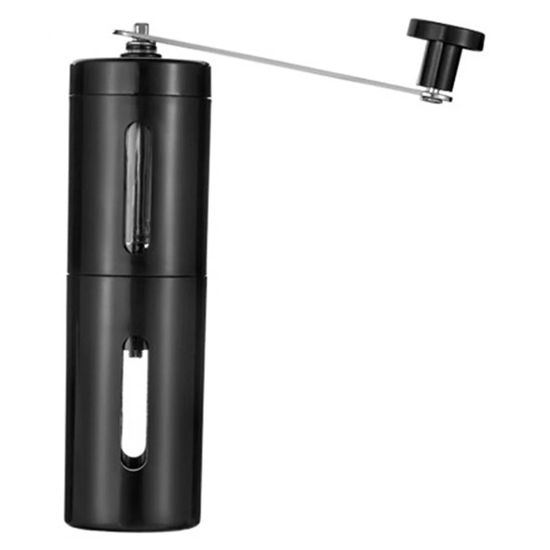 

2x Multi-Purpose Coffee Grinder Mini Stainless Steel Hand Manual Handmade Coffee Bean Burr Grinders Mill Silver & Black