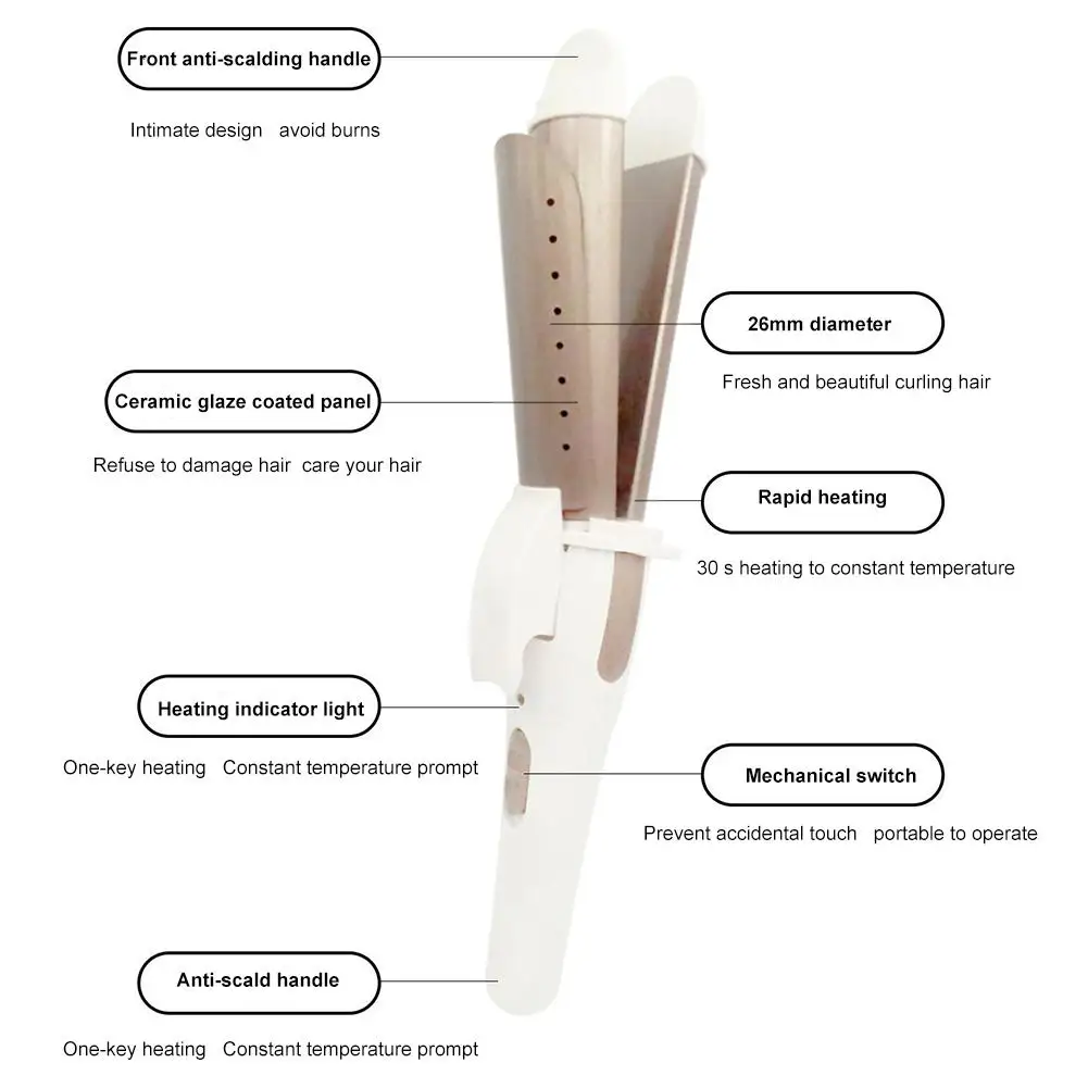 Выпрямитель для волос 2 в 1 Плойка дома дорожная пластина ролик быстрого нагрева