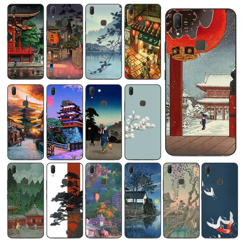 

Yinuoda Ukiyo-e Japanese style Art Phone Case for vivo Y91C Y11 17 19 53 81 31 91 for Oppo a9 2020
