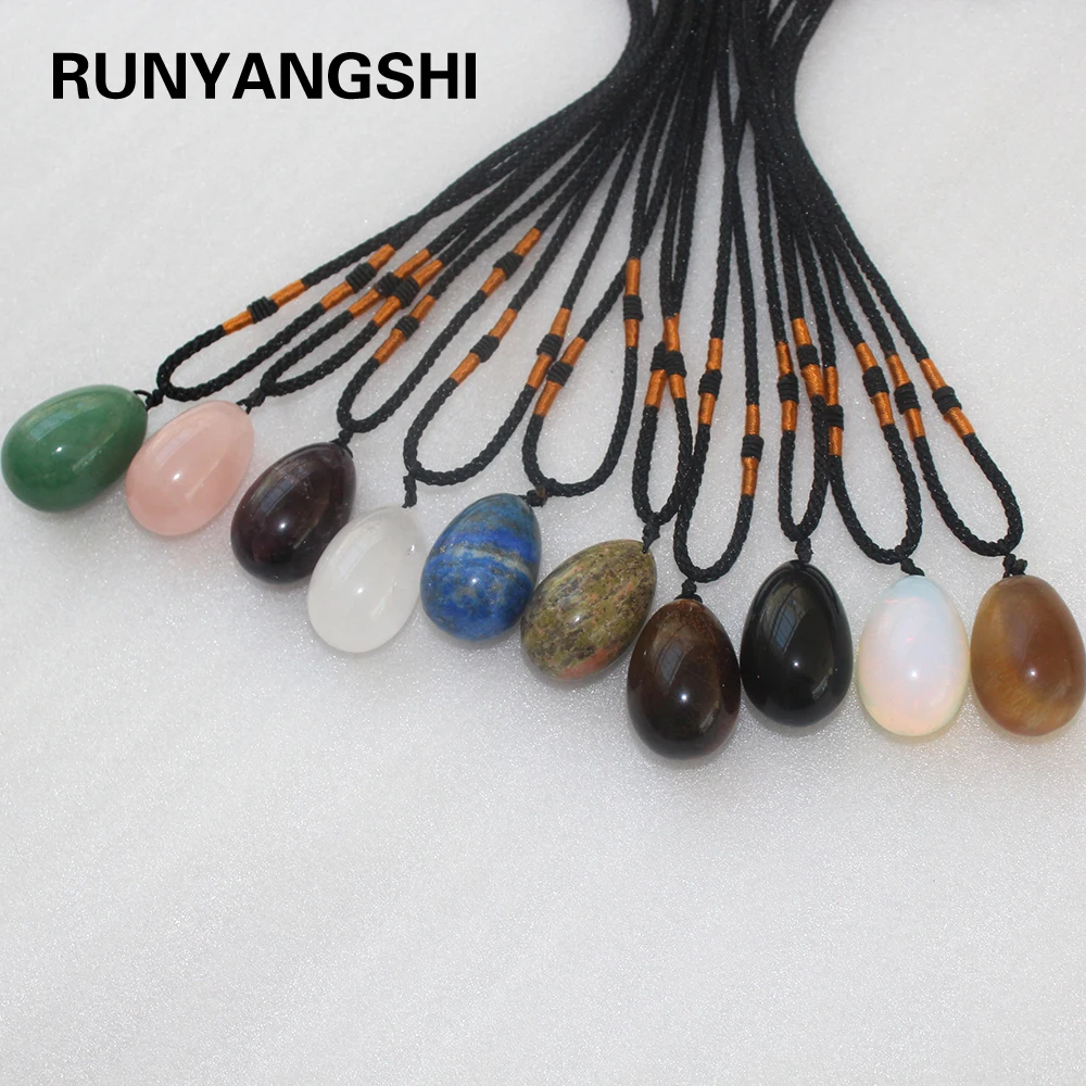 Runyangshi 1 шт. модный натуральный кристалл в форме яйца лечебный камень для массажа