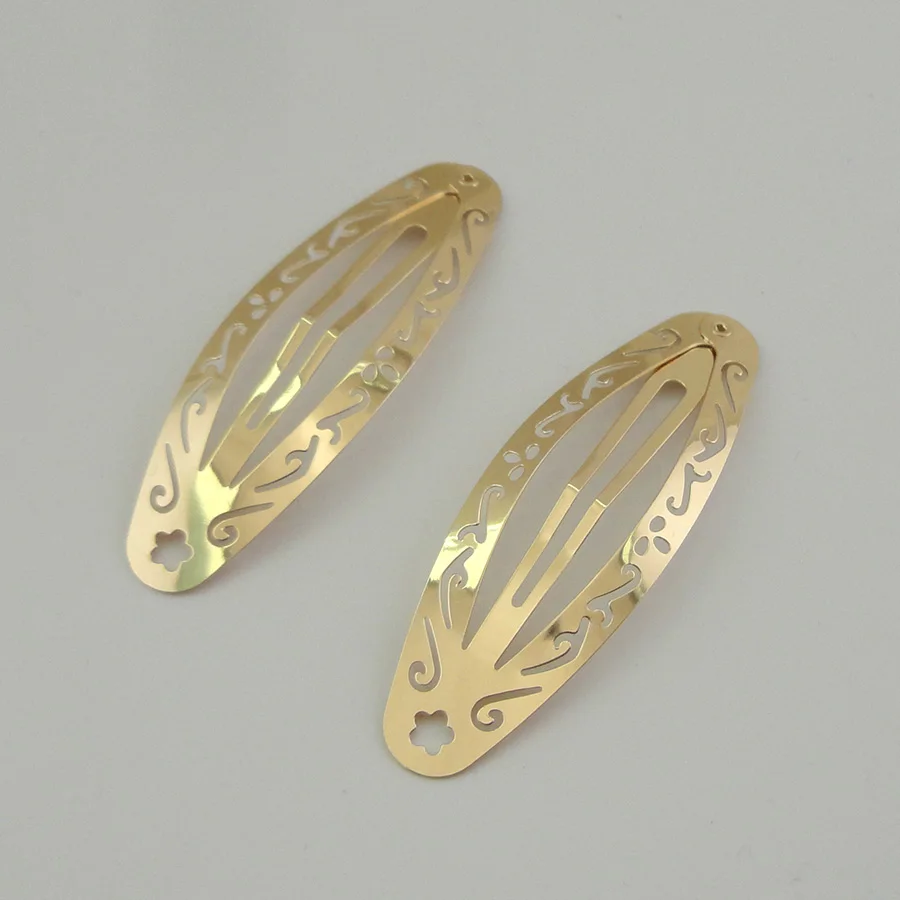 Заколка для волос с филигранным цветком металлическая овальная 20 шт. 2 5 см * 8 0 |