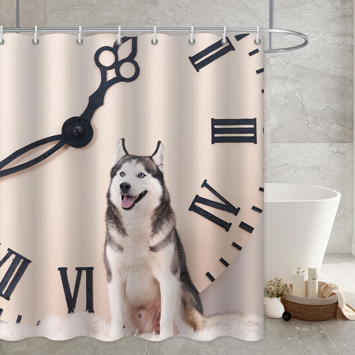 

Wildlife animal Theme Shower Curtains Bathroom Cute 3D Print Waterproof Fabric With Hooks Cute Animal Art Decor Bathtub Curtains