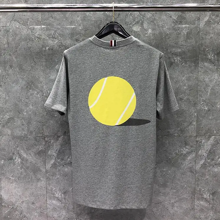 Мужская хлопковая футболка с круглым вырезом и принтом однотонная Повседневная