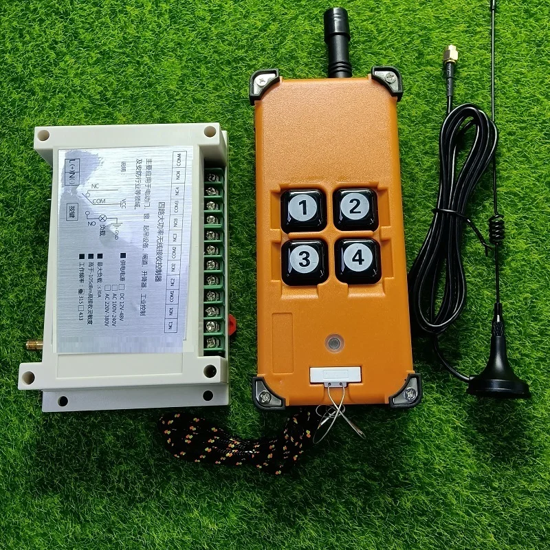 Remoto sem Fio Interruptor de Luz Transmissor + Ventosas Controle Led Relé Saída Rádio rf Antena 500-3000m Ac110v 220v 380v 4ch