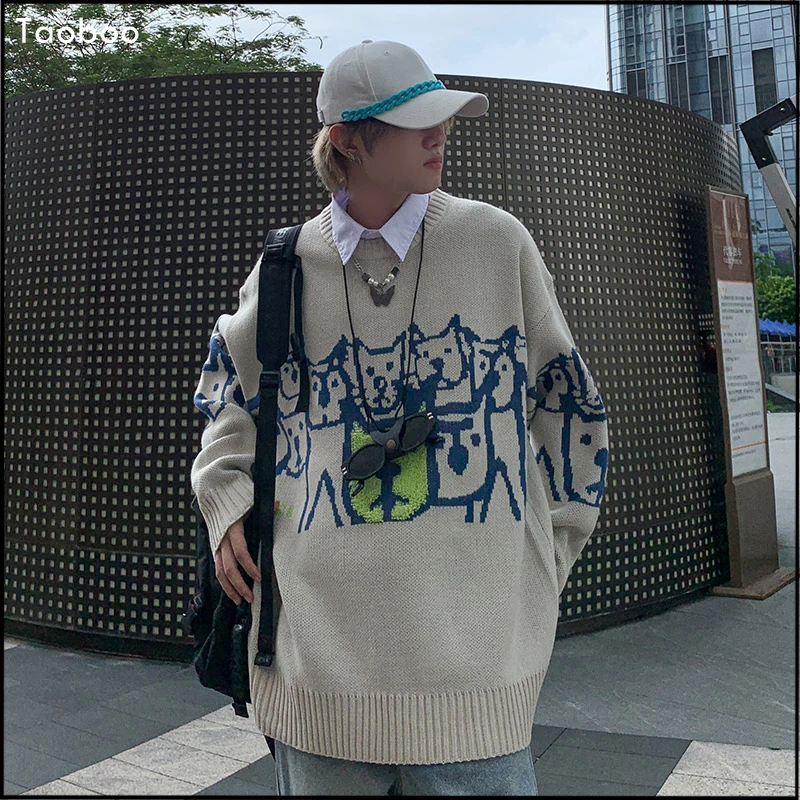 

Taoboo, новый свитер в стиле аниме, Модный свитшот в стиле панк, в стиле хип-поп, с капюшоном, осенняя Толстовка с длинным рукавом для пар
