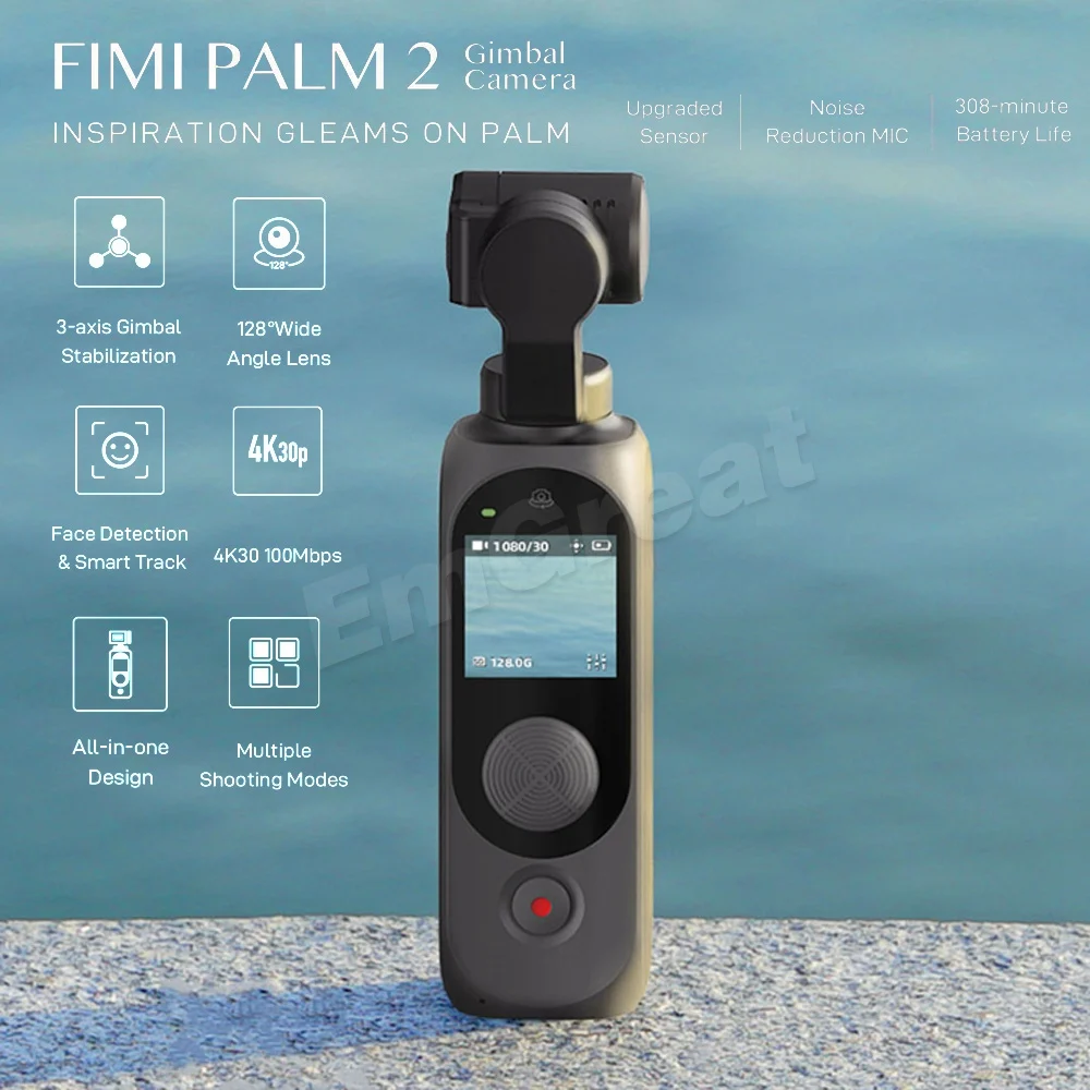 В наличии FIMI ладони 2 ручной карданный подвес Камера Palm2 FPV 4K 100 Мбит/с Wi Fi и