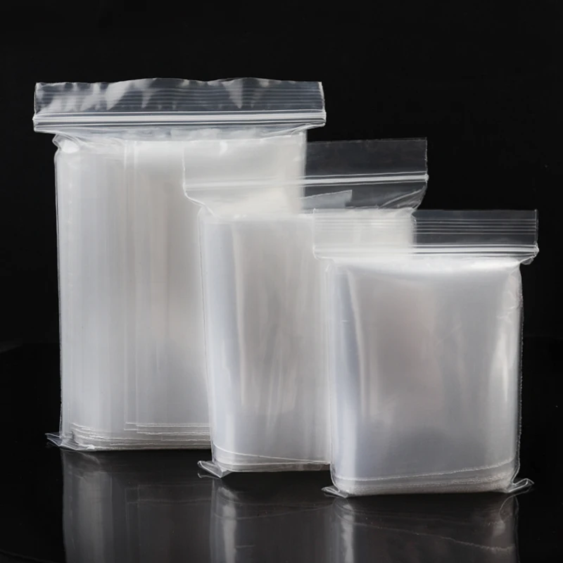 

20-200pcs/pack Various Size Transparent Zip Lock Bags Food Storage Biscuits Bag Reclosable Self Seal Clear Plastic Poly Bag