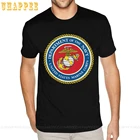 Футболка USMC с принтом морской пехоты США хлопок 3XL для мужчин формальные футболки