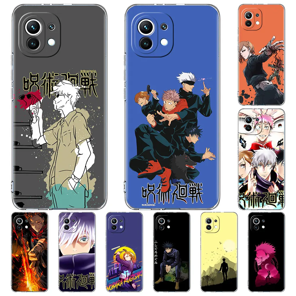

Anime Jujutsu Kaisen Cartoon Silicone Phone Case Cover For Xiaomi Mi 11 10T 10 Ultra 5G 9T CC9 Pro A2 Lite CC9E 11i 10S Coque