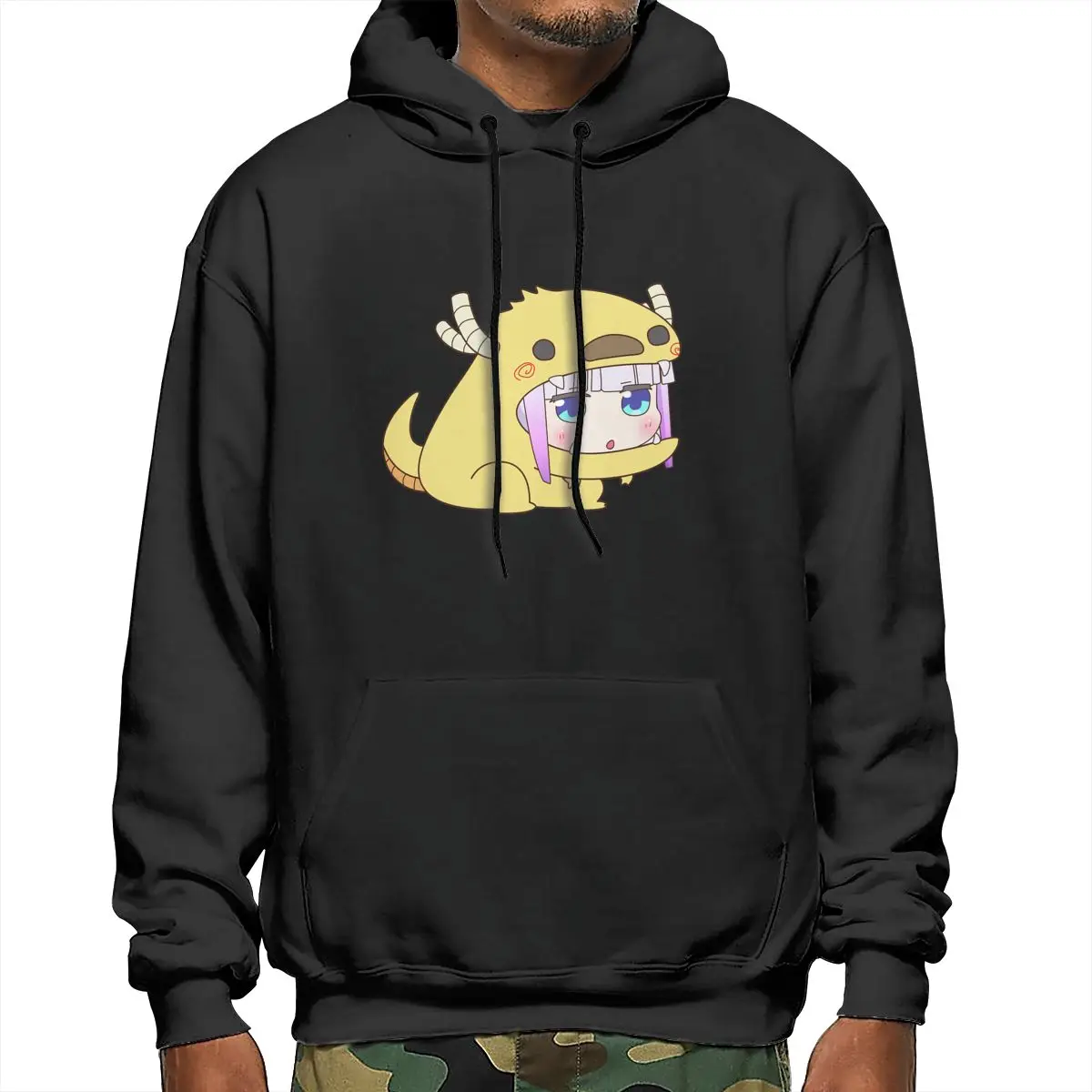 

Толстовка с капюшоном Miss Kobayashi's Dragon Maid, пуловеры в стиле хип-хоп, топы с длинным рукавом, осенние толстовки для мужчин и женщин, черные