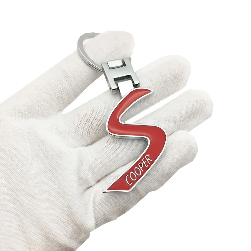 

3D Metal S Logo Car Keychain Key Ring for Mini Cooper S One JCW Clubman Countryman Paceman F55 F56 F54 F60 R56 R55 R60 R61
