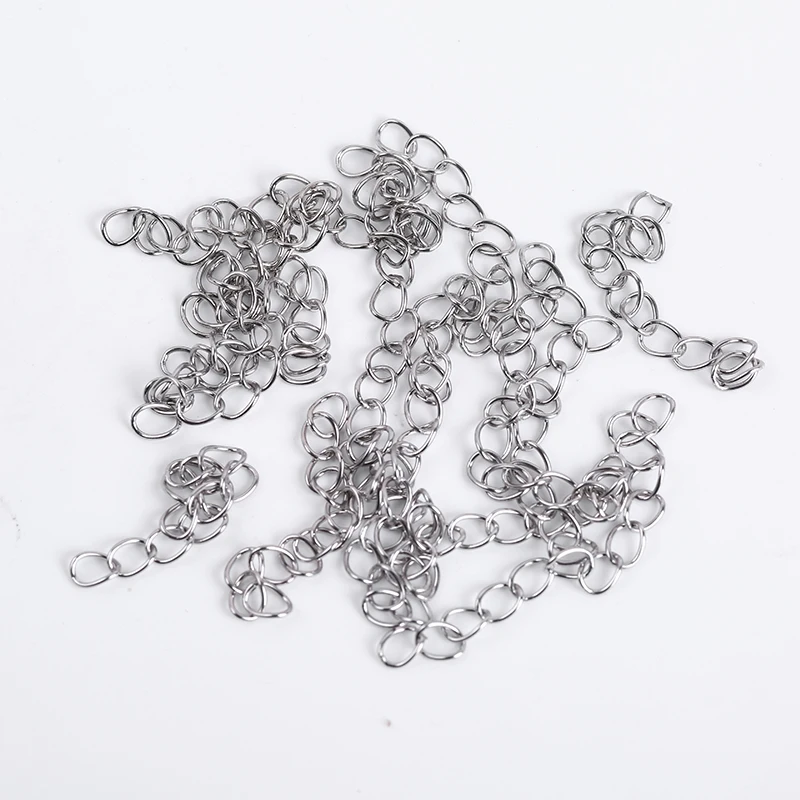 Цепочки удлинители из нержавеющей стали для браслетов и ожерелий фурнитура