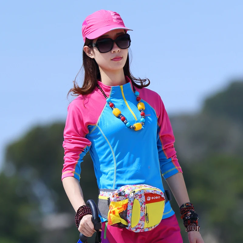 Летняя женская футболка для активного отдыха кемпинга походов быстросохнущая