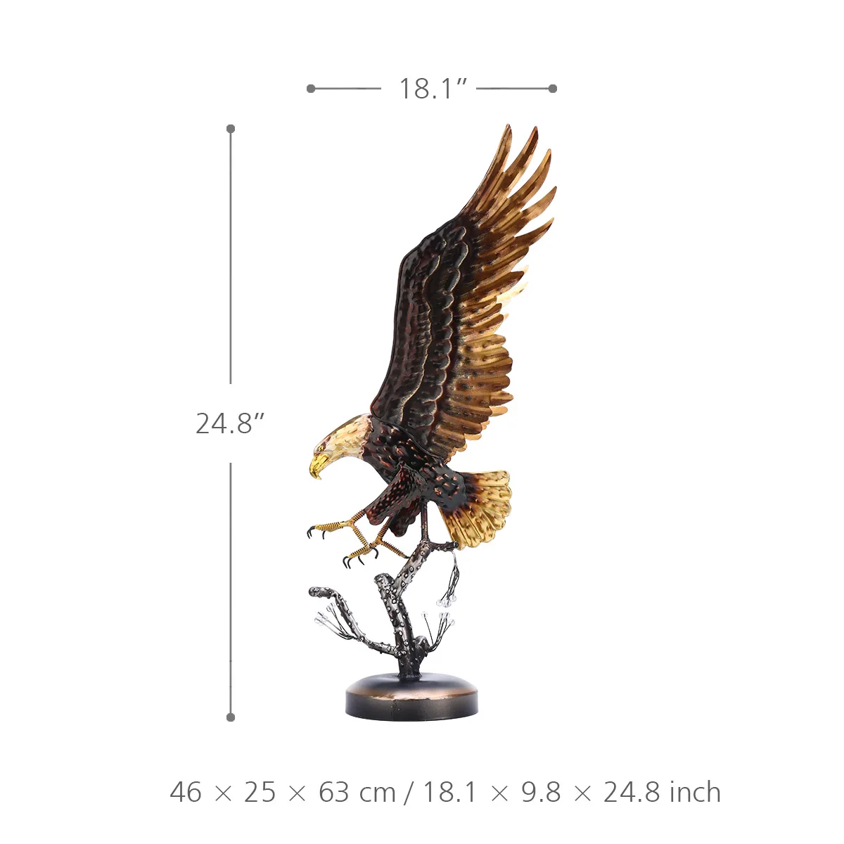 Home Decor Bald Eagle Sculpture Modern Iron Ornament Taste Art Handmade Craft Special Animal Styling Shelf Desk Deco | Дом и сад