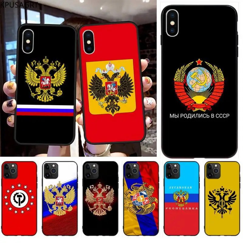 

KPUSAGRT Russia Flag national Phone Case for iphone 12 pro max 11 pro XS MAX 8 7 6 6S Plus X 5S SE 2020 XR case
