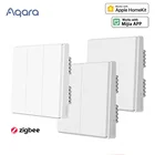 Aqara настенный выключатель D1 Zigbee Smart Zero Line Fire Wire, дистанционное управление освещением, беспроводной ключ, переключатели Wi-Fi без нейтрального для MI Home