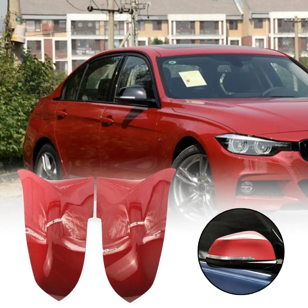 

2Pcs Wing Mirror Cover Car Styling Red Horn Design Side Mirror Cap Case 51167292745 51162222543 51162222544 for BMW F30 F32 F35