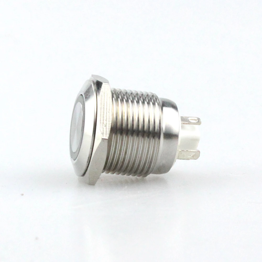 16 мм дверной звонок самосброс кнопочный переключатель со светодиодной