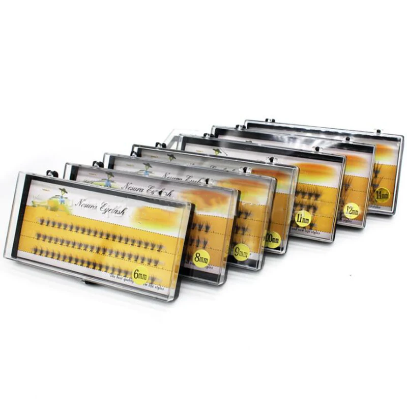 60 шт. индивидуальные натуральные Мягкие Накладные ресницы для наращивания 3D