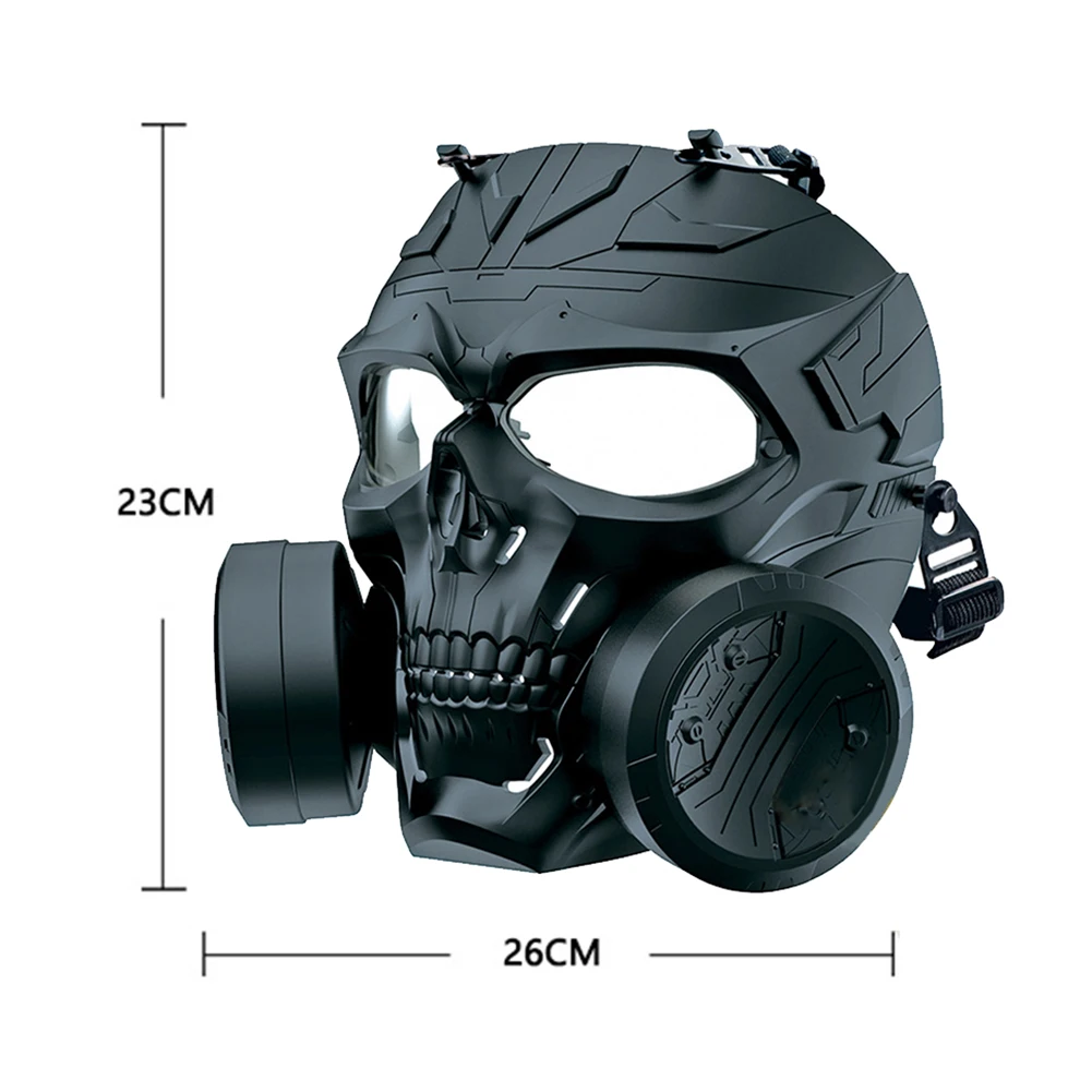 

Explosion-proof Face Guard Game Impact resistance Paintball Black Durable