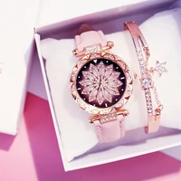luxury women bracelet watch fashion starry sky ladies wrist watch casual leather quartz wristwatch montre femme relogio feminino
